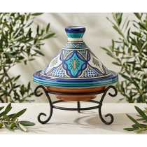 طاجين فخاري تقليدي منقوش